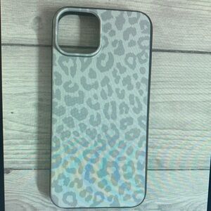 Apple Silver Leopard Pattern Phone Case